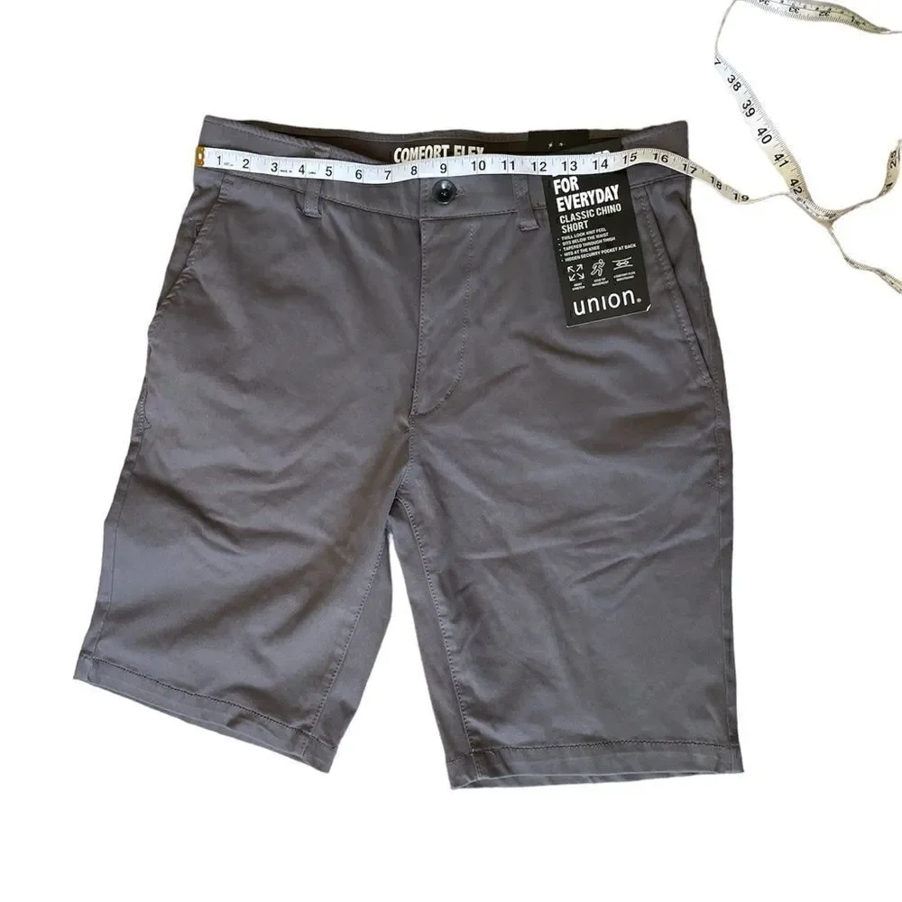 Union Chino Flex Knit Twill Jean Shorts Size 33